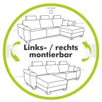 JOCKENHÖFER GRUPPE Ecksofa L-Form Dunkelgrau