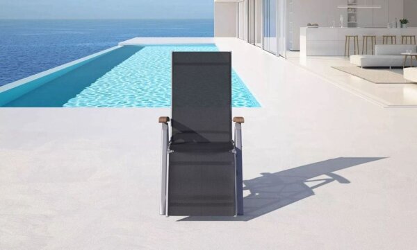 VILLANA Relaxsessel, silber/schwarz (2er Set)