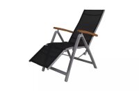 VILLANA Relaxsessel, silber/schwarz (2er Set)