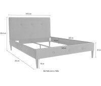 INOSIGN Polsterbett »Freya«, Steppung im Kopfteil