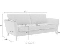 Home affaire 3-Sitzer MARSEILLE Sofa khaki