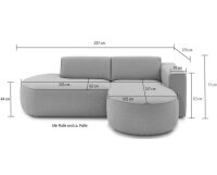 andas Ecksofa Tisso taupe