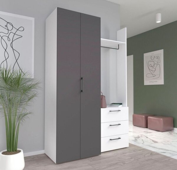 FORTE Garderobenschrank Canberra Breite 134 cm