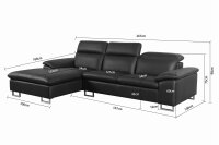 PLACES OF STYLE Ecksofa in NaturLEDER