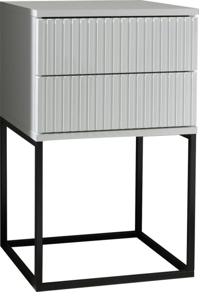 SCHLAFKONTOR Nachtkommode Marle Nachtkonsole, Nachtkästchen auf Metall-Fußgestell