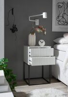 SCHLAFKONTOR Nachtkommode Marle Nachtkonsole, Nachtkästchen auf Metall-Fußgestell