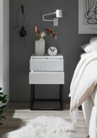 SCHLAFKONTOR Nachtkommode Marle Nachtkonsole, Nachtkästchen auf Metall-Fußgestell